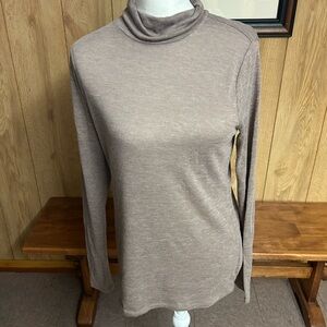 Express Taupe Lightweight Turtleneck Top Size L